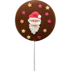 Lolly mit Weihnachtsmann und Streudekor Sternen, bunt