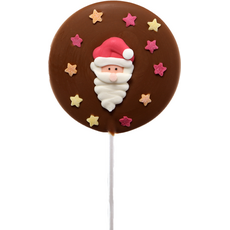 Lolly mit Weihnachtsmann und Streudekor Sternen, bunt...