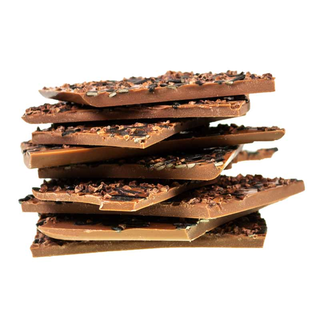 Vollmilchschokolade mit Kakaonibs und Lakritzplättchen 100g Tüte